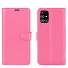 For Samsung Galaxy M31s Litchi Texture Horizontal Flip Protective Case with Holder & Card Slots & Wallet(Rose red) - 2