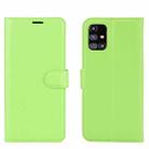 For Samsung Galaxy M31s Litchi Texture Horizontal Flip Protective Case with Holder & Card Slots & Wallet(Green) - 2