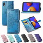 For Samsung Galaxy A01 Core Mandala Flower Embossed Horizontal Flip Leather Case with Bracket / Card Slot / Wallet / Lanyard01 Core Mandala Flower Embossed Horizontal Flip Leather Case with Bracket / Card Slot / Wallet / Lanyard(Blue) - 9