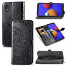 For Samsung Galaxy A01 Core Mandala Flower Embossed Horizontal Flip Leather Case with Bracket / Card Slot / Wallet / Lanyard01 Core Mandala Flower Embossed Horizontal Flip Leather Case with Bracket / Card Slot / Wallet / Lanyard(Black) - 1