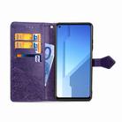 For Huawei Honor Play 4 Mandala Flower Embossed Horizontal Flip Leather Case with Bracket / Card Slot / Wallet / Lanyard(Purple) - 4