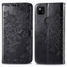 For Google Pixel 4a Mandala Flower Embossed Horizontal Flip Leather Case with Bracket / Card Slot / Wallet / Lanyard(Black) - 2