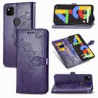 For OPPO Reno 4 Pro 5G  Mandala Flower Embossed Horizontal Flip Leather Case with Bracket / Card Slot / Wallet / Lanyard(Purple) - 1