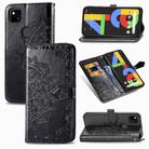 For OPPO Reno 4 Pro 5G  Mandala Flower Embossed Horizontal Flip Leather Case with Bracket / Card Slot / Wallet / Lanyard(Black) - 1