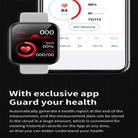 X6plus 1.54 inch IPS Color Screen Smart Watch,Support Heart Rate Monitoring/Blood Pressure Monitoring/Blood Oxygen Monitoring/Sleep Monitoring(Black) - 6