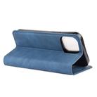For iPhone 12 Pro Max Retro-skin Business Magnetic Suction Leather Case with Holder & Card Slots & Wallet(Dark Blue) - 2