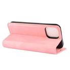 For iPhone 12 Pro Max Retro-skin Business Magnetic Suction Leather Case with Holder & Card Slots & Wallet(Pink) - 3