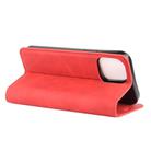 For iPhone 12 Pro Max Retro-skin Business Magnetic Suction Leather Case with Holder & Card Slots & Wallet(Red) - 3