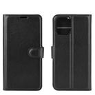 For iPhone 12 Pro Max Litchi Texture Horizontal Flip Protective Case with Holder & Card Slots & Wallet(Black) - 2