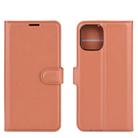 For iPhone 12 Pro Max Litchi Texture Horizontal Flip Protective Case with Holder & Card Slots & Wallet(Brown) - 2