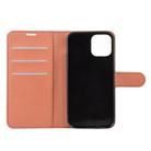 For iPhone 12 Pro Max Litchi Texture Horizontal Flip Protective Case with Holder & Card Slots & Wallet(Brown) - 3