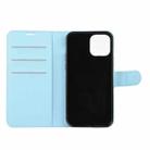 For iPhone 12 Pro Max Litchi Texture Horizontal Flip Protective Case with Holder & Card Slots & Wallet(Blue) - 3