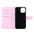 For iPhone 12 Pro Max Litchi Texture Horizontal Flip Protective Case with Holder & Card Slots & Wallet(Pink) - 3