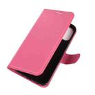 For iPhone 12 Pro Max Litchi Texture Horizontal Flip Protective Case with Holder & Card Slots & Wallet(Rose red) - 5