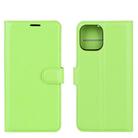 For iPhone 12 Pro Max Litchi Texture Horizontal Flip Protective Case with Holder & Card Slots & Wallet(Green) - 2