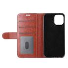 For iPhone 12 Pro Max R64 Texture Single Horizontal Flip Protective Case with Holder & Card Slots & Wallet& Photo Frame(Brown) - 3