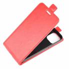 For iPhone 12 Pro Max R64 Texture Single Vertical Flip Leather Protective Case with Card Slots & Photo Frame(Red) - 3