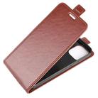 For iPhone 12 Pro Max R64 Texture Single Vertical Flip Leather Protective Case with Card Slots & Photo Frame(Brown) - 3