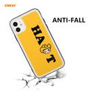 For iPhone 11 Hat-Prince ENKAY ENK-PC0462 Cartoon Series PU Leather + PC Hard Slim Case Shockproof Cover ＆ 0.26mm 9H 2.5D Full Glue Full Coverage Tempered Glass Protector Film(Yellow) - 2