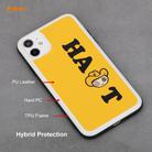 For iPhone 11 Hat-Prince ENKAY ENK-PC0462 Cartoon Series PU Leather + PC Hard Slim Case Shockproof Cover ＆ 0.26mm 9H 2.5D Full Glue Full Coverage Tempered Glass Protector Film(Yellow) - 4