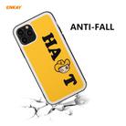 For iPhone 11 Pro Hat-Prince ENKAY ENK-PC0472 Cartoon Series PU Leather + PC Hard Slim CaseShockproof Cover ＆ 0.26mm 9H 2.5D Full Glue Full Coverage Tempered Glass Protector Film(Yellow) - 2