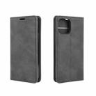 For iPhone 12 mini Retro-skin Business Magnetic Suction Leather Case with Holder & Card Slots & Wallet(Black) - 2