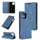 For iPhone 12 mini Retro-skin Business Magnetic Suction Leather Case with Holder & Card Slots & Wallet(Dark Blue) - 1