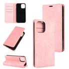 For iPhone 12 mini Retro-skin Business Magnetic Suction Leather Case with Holder & Card Slots & Wallet(Pink) - 1
