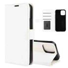 For iPhone 12 mini R64 Texture Single Horizontal Flip Protective Case with Holder & Card Slots & Wallet & Photo Frame(White) - 1