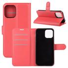 For iPhone 12 mini Litchi Texture Horizontal Flip Protective Case with Holder & Card Slots & Wallet(Red) - 1