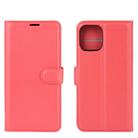 For iPhone 12 mini Litchi Texture Horizontal Flip Protective Case with Holder & Card Slots & Wallet(Red) - 2