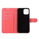 For iPhone 12 mini Litchi Texture Horizontal Flip Protective Case with Holder & Card Slots & Wallet(Red) - 3