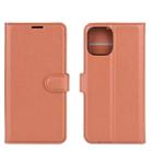 For iPhone 12 mini Litchi Texture Horizontal Flip Protective Case with Holder & Card Slots & Wallet(Brown) - 2
