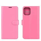 For iPhone 12 mini Litchi Texture Horizontal Flip Protective Case with Holder & Card Slots & Wallet(Rose red) - 2