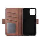 For iPhone 12 mini Dual-side Magnetic Buckle Horizontal Flip Leather Case with Holder & Card Slots & Wallet(Brown) - 4