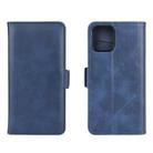 For iPhone 12 mini Dual-side Magnetic Buckle Horizontal Flip Leather Case with Holder & Card Slots & Wallet(Dark Blue) - 2