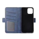 For iPhone 12 mini Dual-side Magnetic Buckle Horizontal Flip Leather Case with Holder & Card Slots & Wallet(Dark Blue) - 4