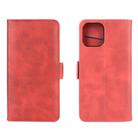 For iPhone 12 mini Dual-side Magnetic Buckle Horizontal Flip Leather Case with Holder & Card Slots & Wallet(Red) - 2