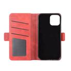 For iPhone 12 mini Dual-side Magnetic Buckle Horizontal Flip Leather Case with Holder & Card Slots & Wallet(Red) - 4