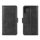 For iPhone 12 Pro Max Dual-side Magnetic Buckle Horizontal Flip Leather Case with Holder & Card Slots & Wallet(Black) - 1