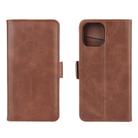 For iPhone 12 Pro Max Dual-side Magnetic Buckle Horizontal Flip Leather Case with Holder & Card Slots & Wallet(Brown) - 2