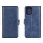 For iPhone 12 Pro Max Dual-side Magnetic Buckle Horizontal Flip Leather Case with Holder & Card Slots & Wallet(Dark Blue) - 2