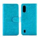 For Samsung Galaxy M01 Crazy Horse Texture Leather Horizontal Flip Protective Case with Holder & Card Slots & Wallet & Photo Frame(baby Blue) - 2