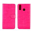 For Huawei Y8S Crazy Horse Texture Leather Horizontal Flip Protective Case with Holder & Card Slots & Wallet & Photo Frame(Magenta) - 2