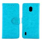 For Nokia 1.3 Crazy Horse Texture Leather Horizontal Flip Protective Case with Holder & Card Slots & Wallet & Photo Frame(baby Blue) - 2