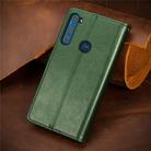 For Motorola One Fusion Plus Retro Solid Color Leather Buckle Phone Case with Lanyard & Photo Frame & Card Slot & Wallet & Stand Function(Green) - 3