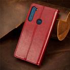 For Motorola One Fusion Plus Retro Solid Color Leather Buckle Phone Case with Lanyard & Photo Frame & Card Slot & Wallet & Stand Function(Red) - 3