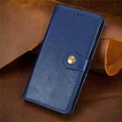 For Motorola Edge Retro Solid Color Leather Buckle Phone Case with Lanyard & Photo Frame & Card Slot & Wallet & Stand Function(Blue) - 2