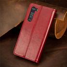 For Motorola Edge Retro Solid Color Leather Buckle Phone Case with Lanyard & Photo Frame & Card Slot & Wallet & Stand Function(Red) - 3