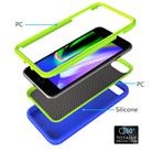 For iPhone 6/7/8G Wave Pattern 3 in 1 Silicone+PC Shockproof Protective Case(Blue+Olivine) - 3